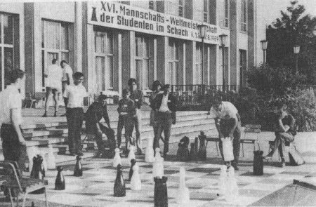 Chess played also outside the hall