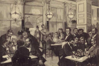 19th century chess cafe