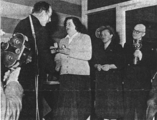 Soviet team receive their prize